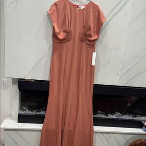 Kay Unger Terracotta Maxi Dress